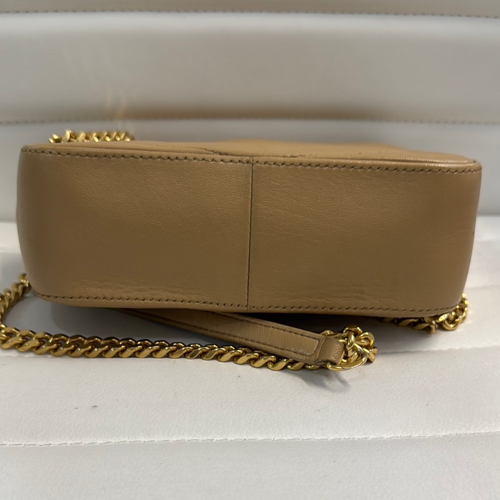 Saint Laurent Beige Quilted Crossbody Bag - Picture 6 of 8